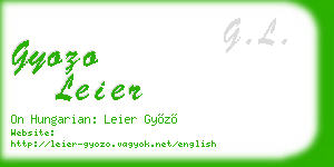 gyozo leier business card