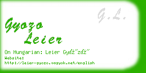 gyozo leier business card